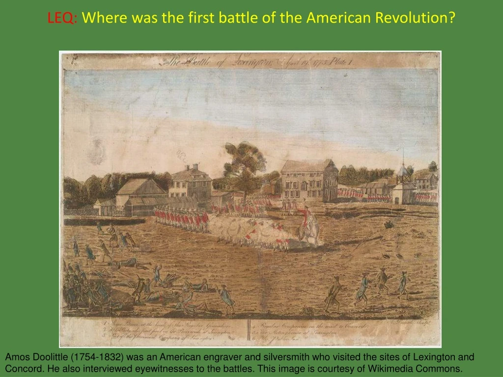 leq where was the first battle of the american revolution