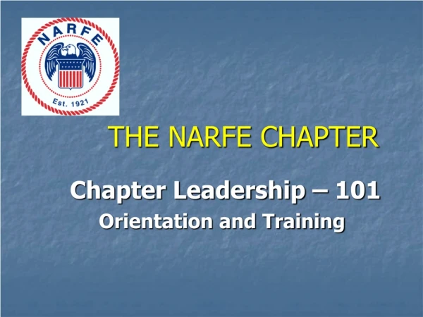 THE NARFE CHAPTER
