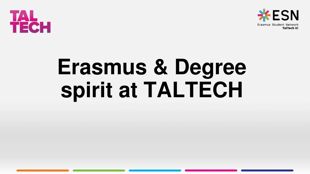 erasmus degree spirit at taltech