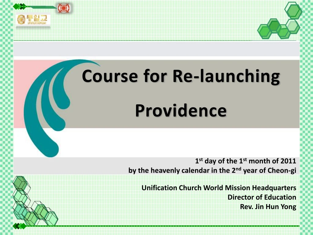 course for re launching providence