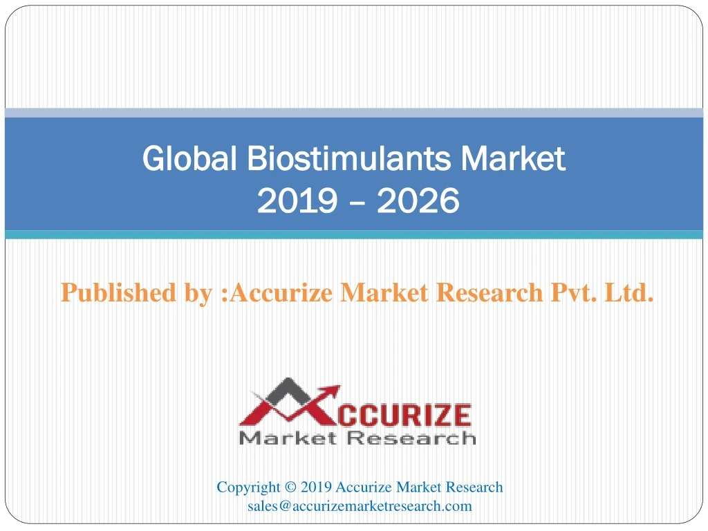 global biostimulants market 2019 2026