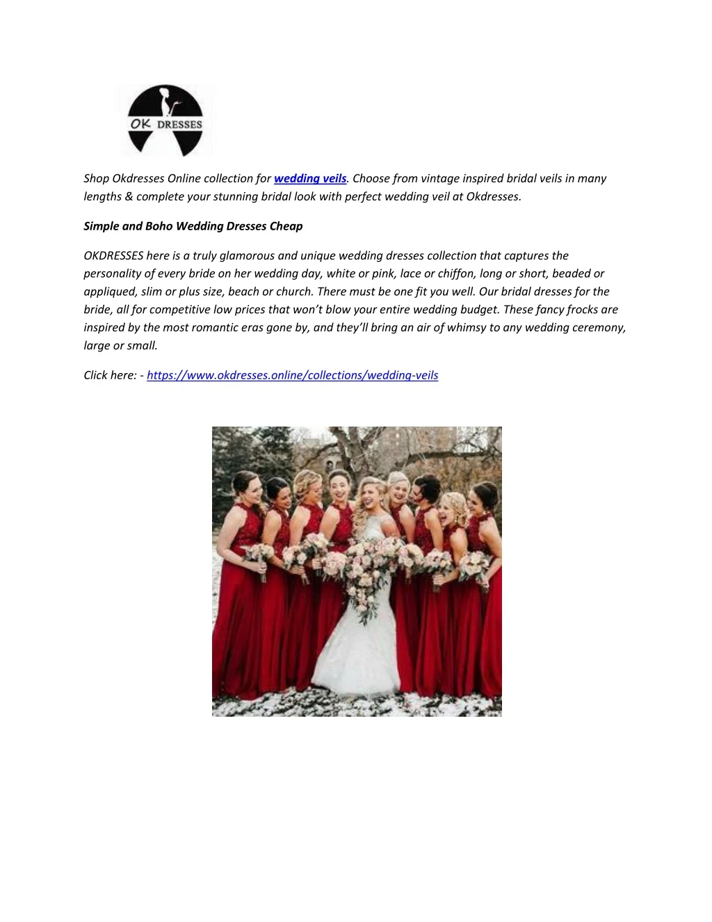shop okdresses online collection for wedding