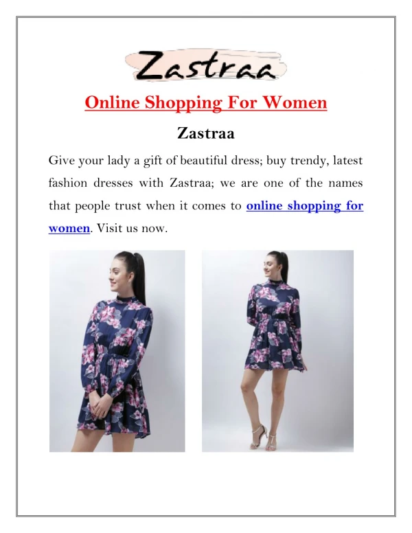 Best Online Shopping For Women | Zastraa