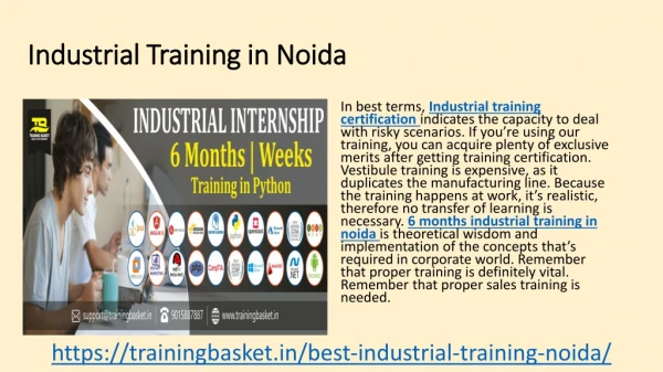 Institute of Industrial training in noida