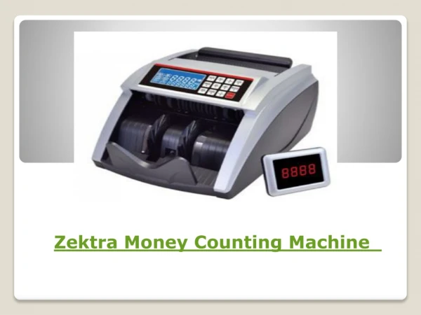 Zektra Money Counting Machine