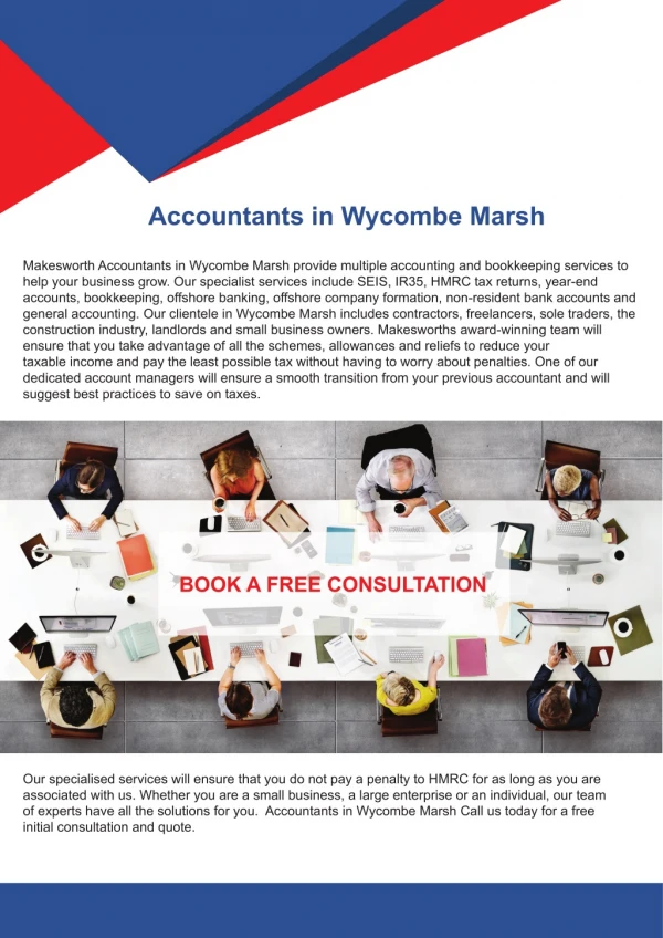 Makesworth Accountants in Wycombe marsh