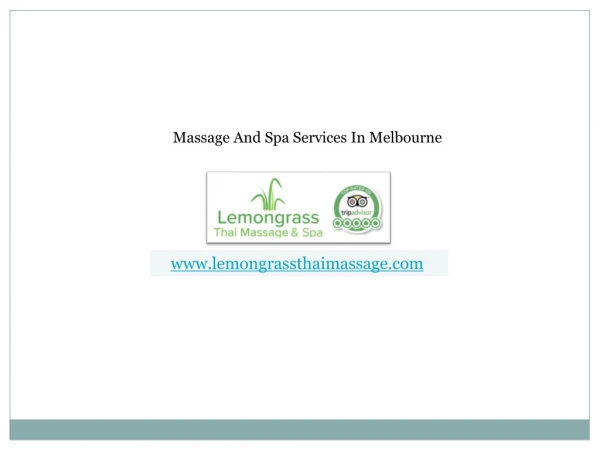 Massage And Spa Services In Melbourne- LEMONGRASS THAI MASSAGE AND SPA