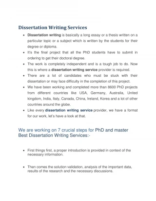 Dissertation Writing Services - slide 1
