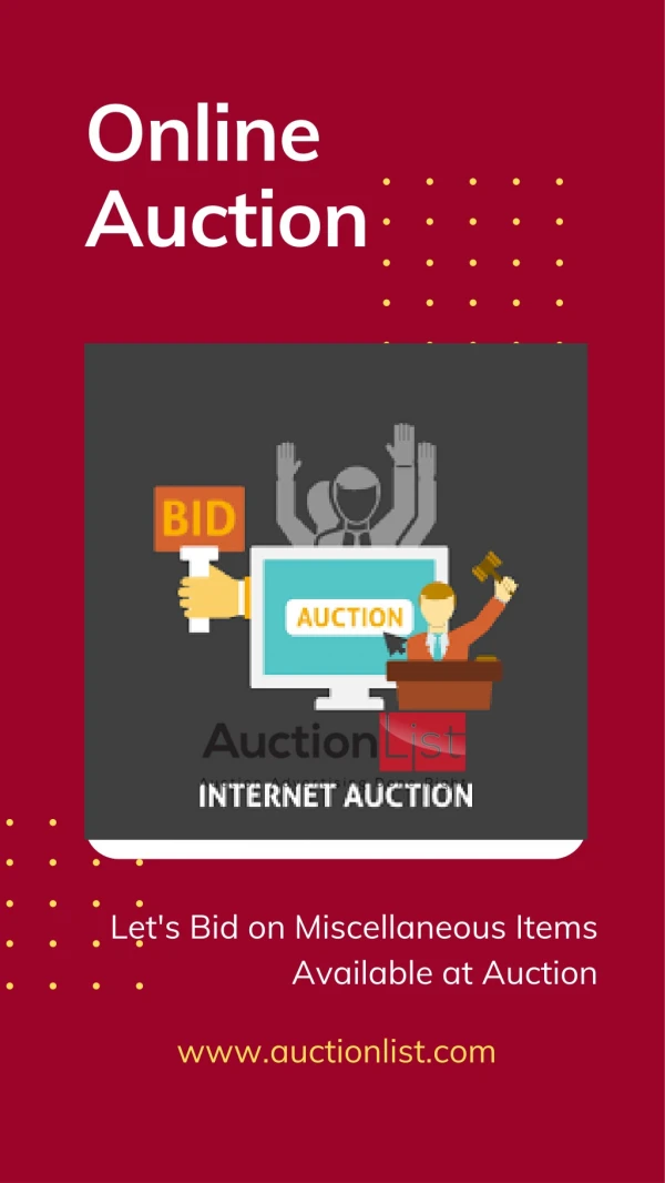 Let's Bid on Miscellaneous Items Available at Auction