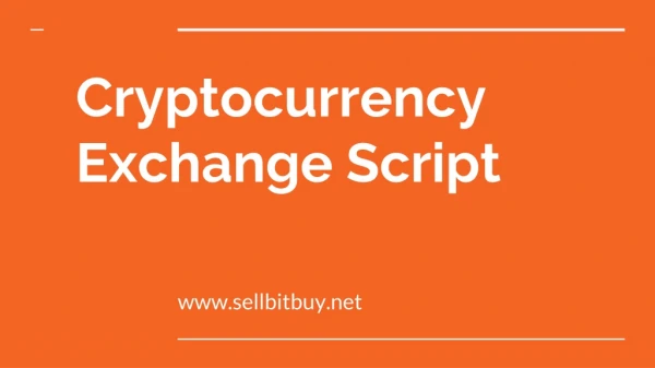 cryptocurrency exchange script