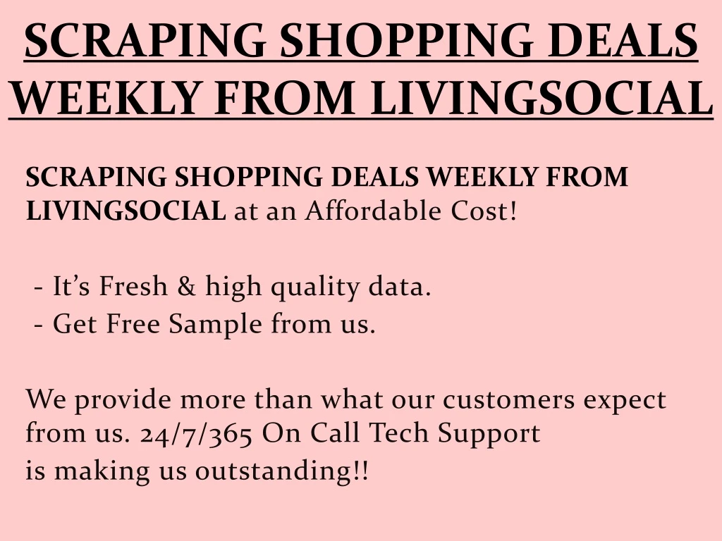 scraping shopping deals weekly from livingsocial