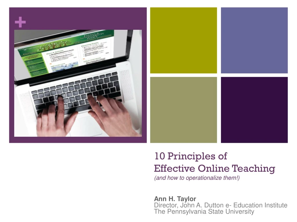 10 principles of effective online teaching and how to operationalize them