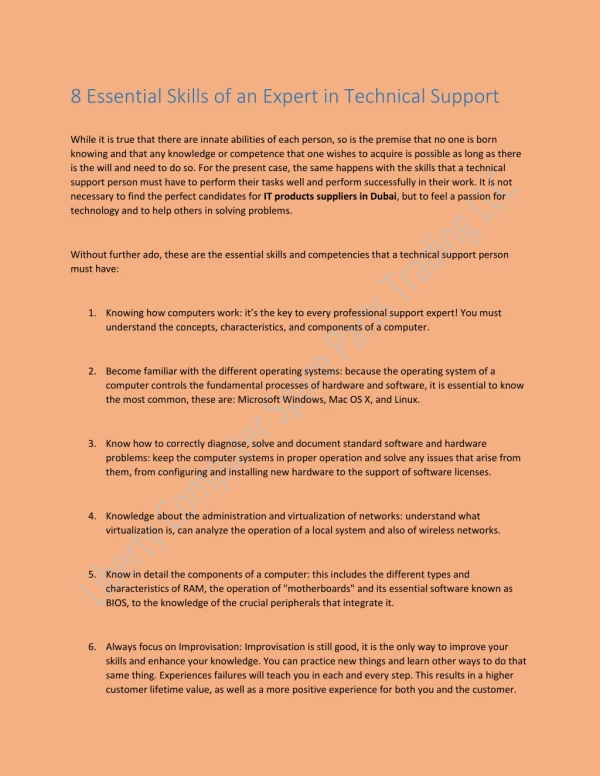 8 essential skills of an expert in technical
