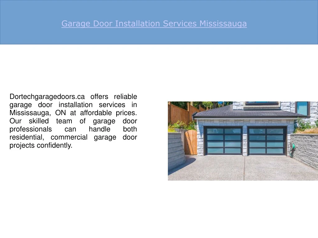 garage door installation services mississauga