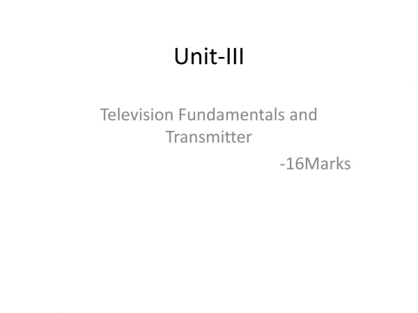 Unit-III