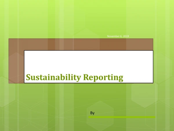 Sustainability Reportin g