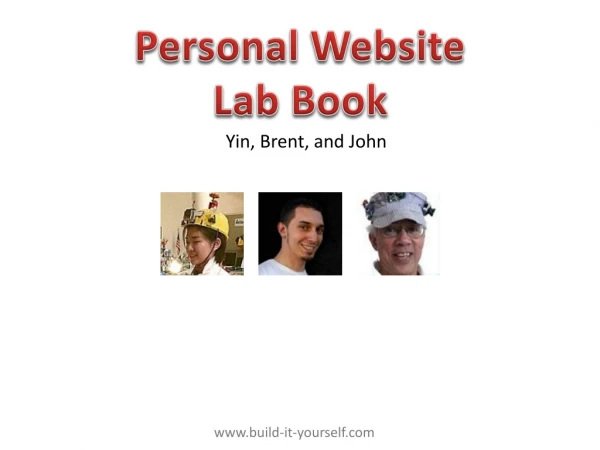 Personal Website Lab Book