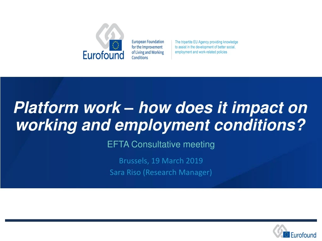 platform work how does it impact on working and employment conditions