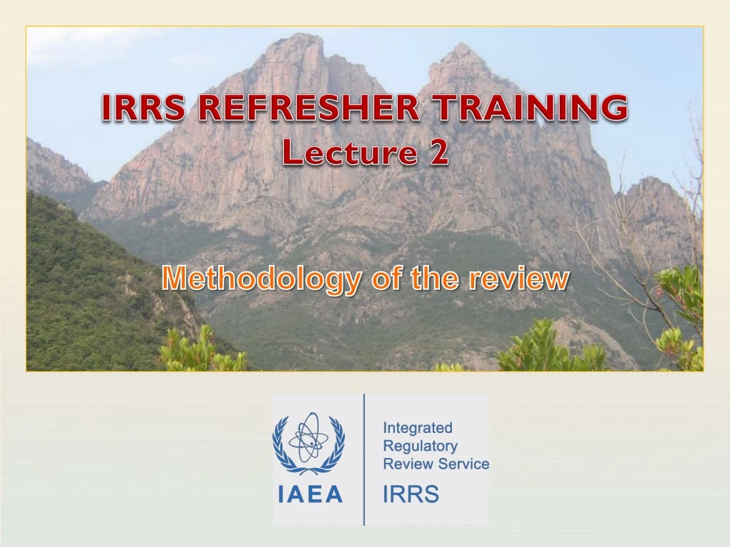 irrs refresher training lecture 2