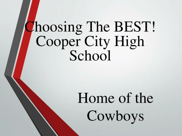 Choosing The BEST! Cooper City High School