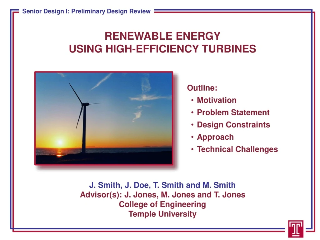 renewable energy using high efficiency turbines