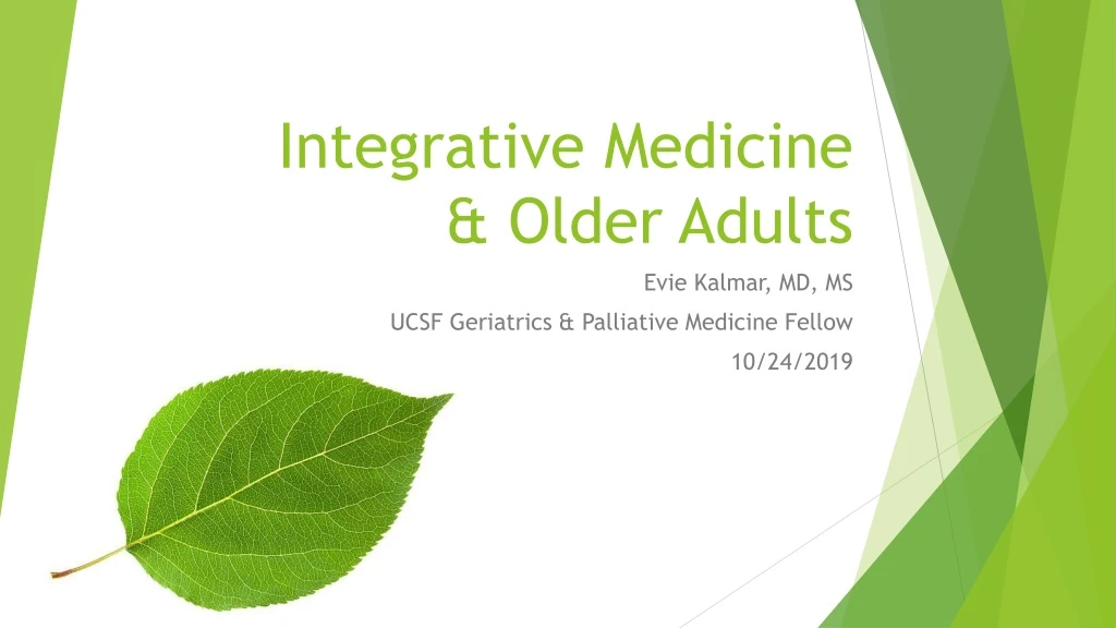 integrative medicine older adults