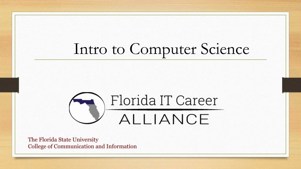 intro to computer science