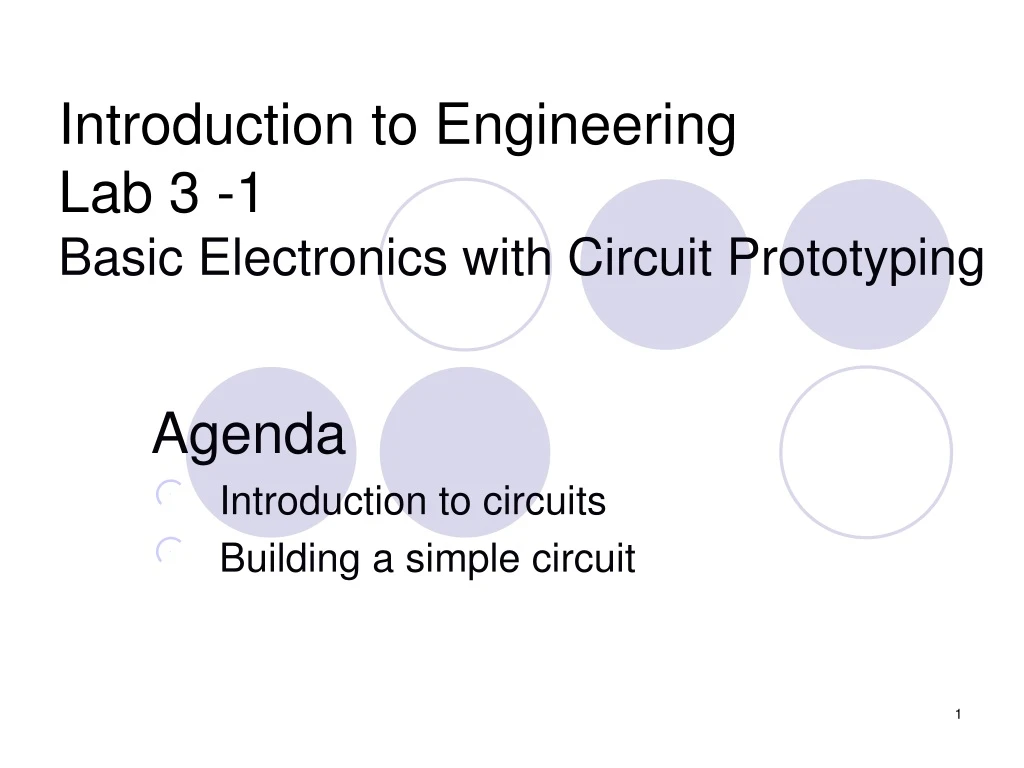 introduction to engineering lab 3 1 basic electronics with circuit prototyping