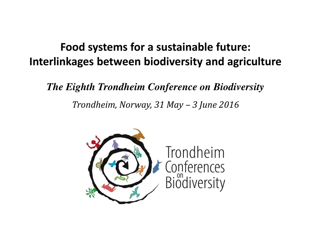 food systems for a sustainable future