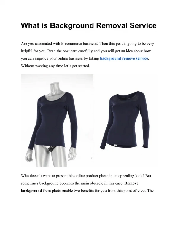 what is background removal service