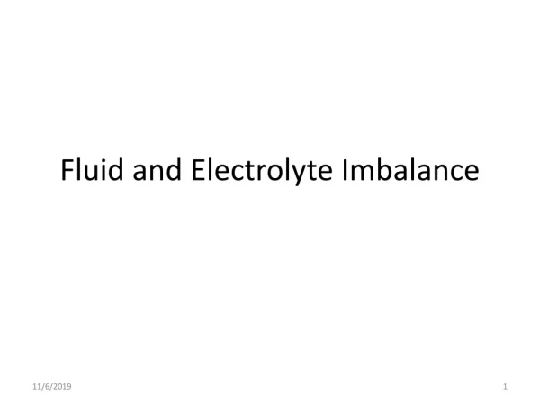 Fluid and Electrolyte Imbalance