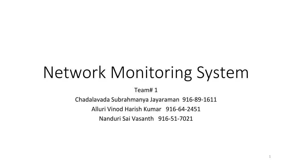 network monitoring system