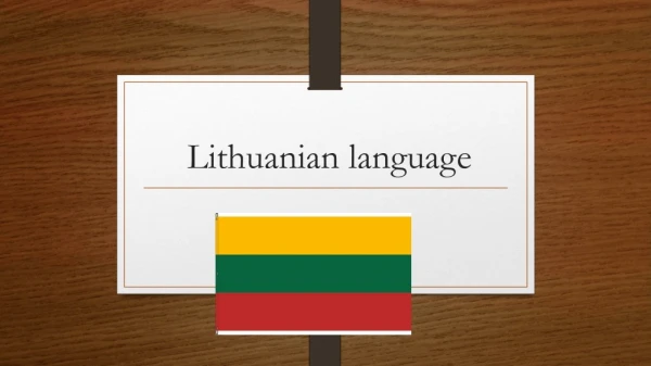 Lithuanian language