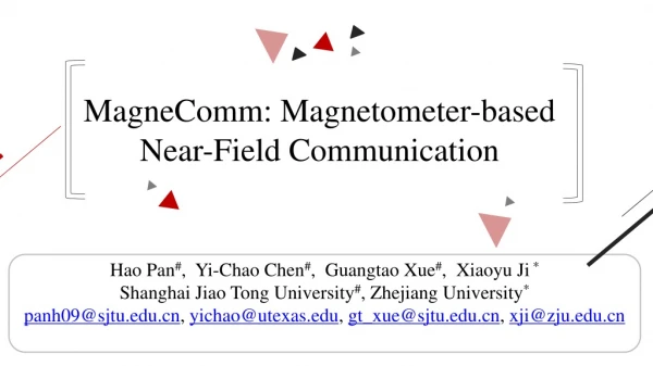 MagneComm: Magnetometer-based Near-Field Communication
