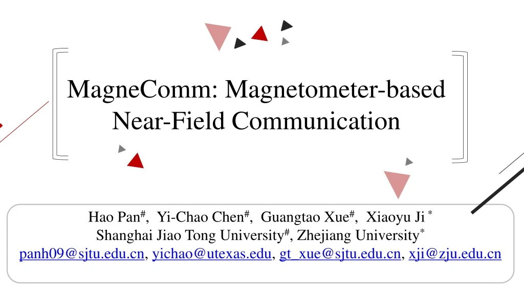 magnecomm magnetometer based near field