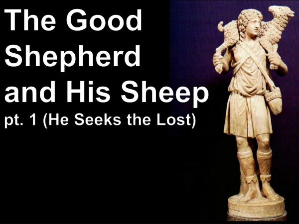 The Good Shepherd and His Sheep pt. 1 (He Seeks the Lost)