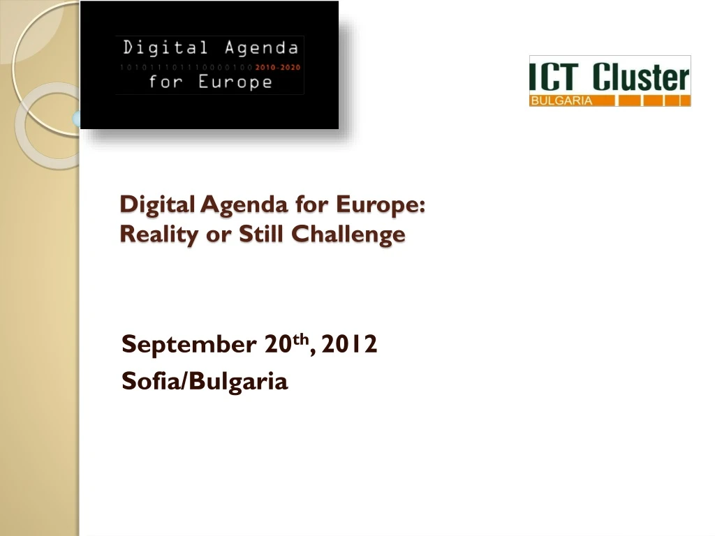 digital agenda for europe reality or still challenge