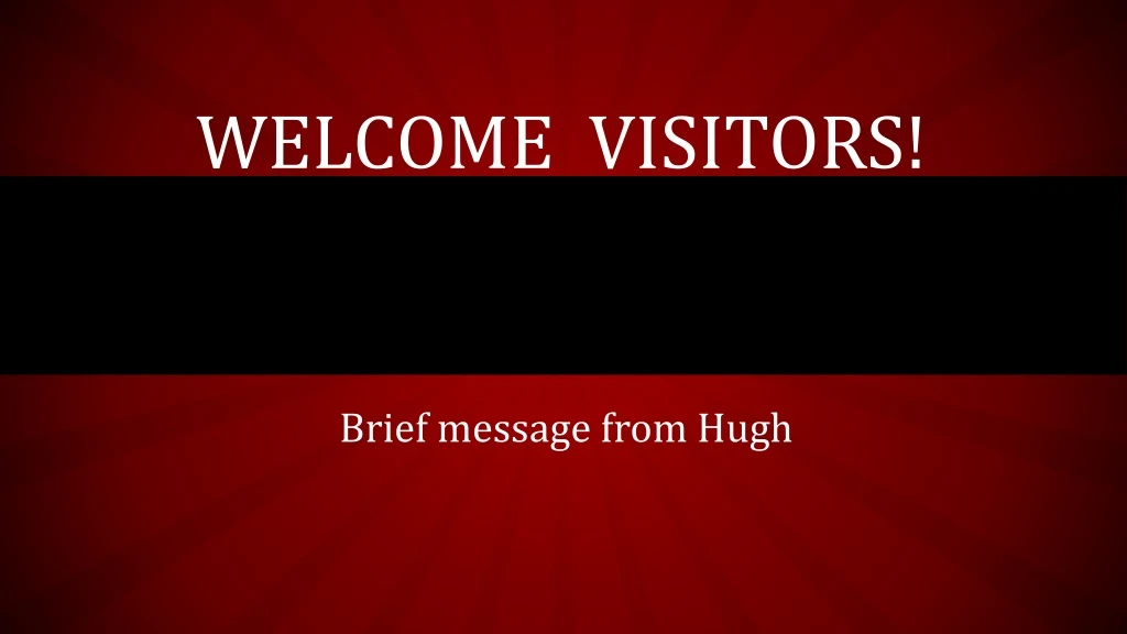 welcome visitors