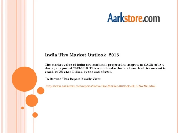 India Tire Market Outlook, 2018
