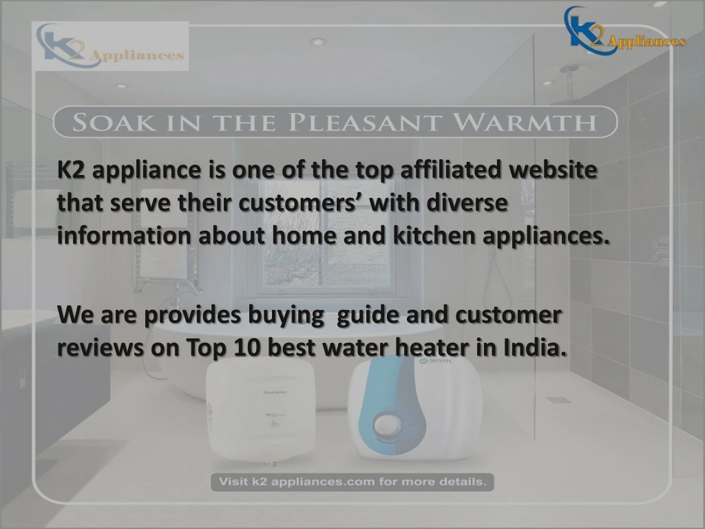 k2 appliance is one of the top affiliated website