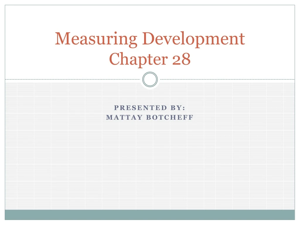 measuring development chapter 28