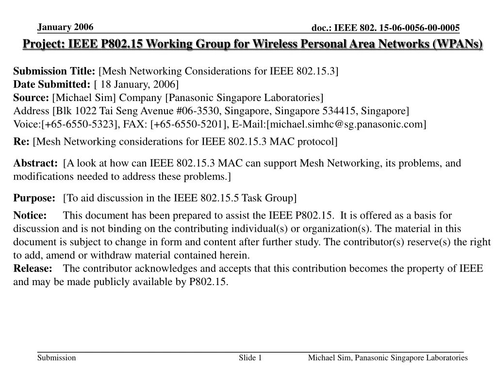 project ieee p802 15 working group for wireless