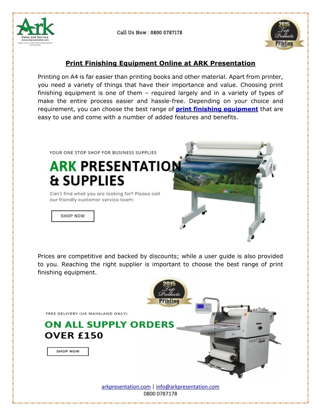 print finishing equipment online