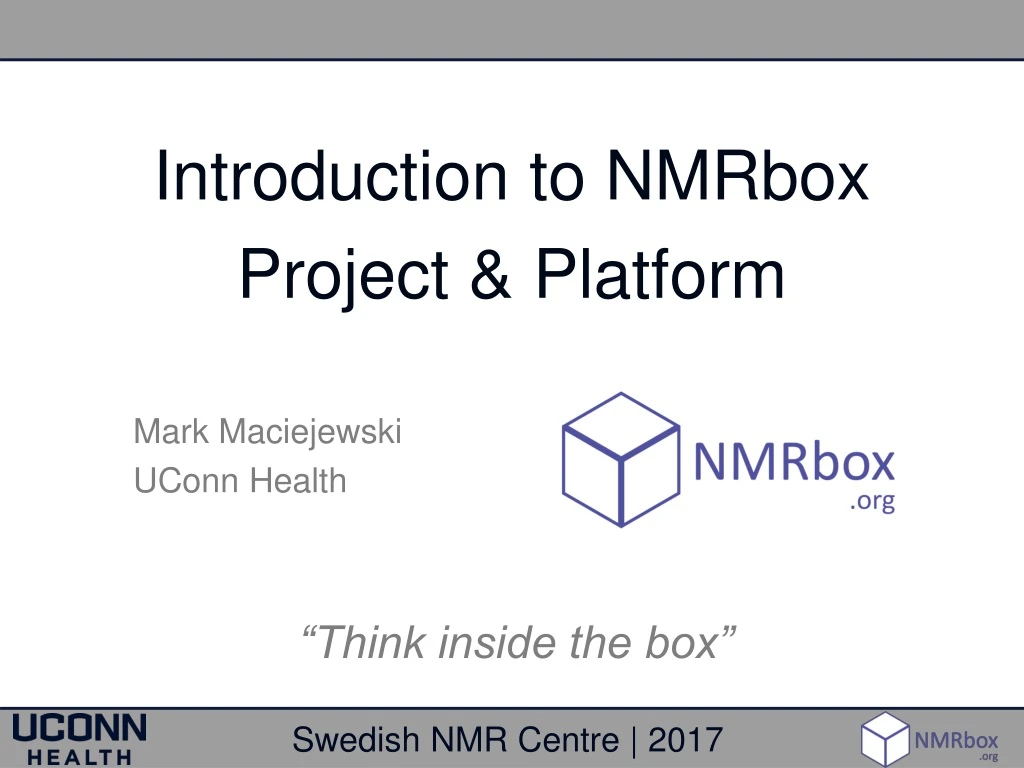 introduction to nmrbox project platform