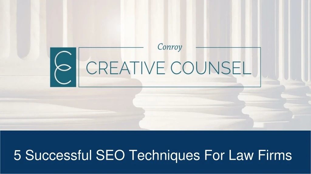 5 successful seo techniques for law firms