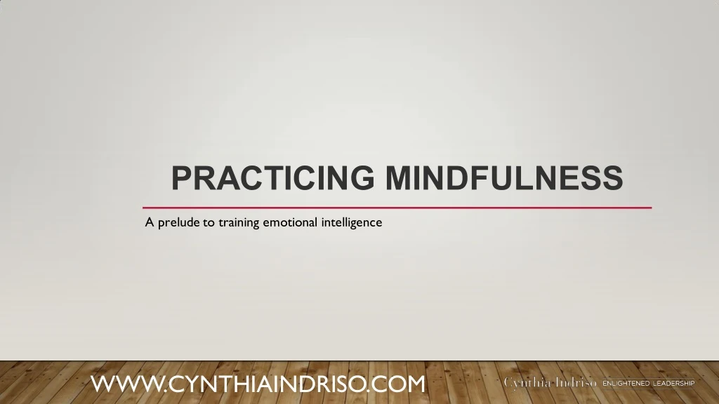 practicing mindfulness