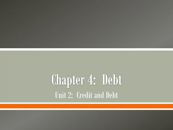 Chapter 4: Debt