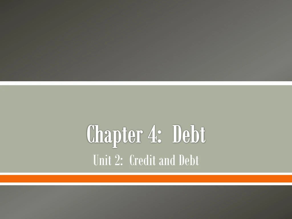 chapter 4 debt
