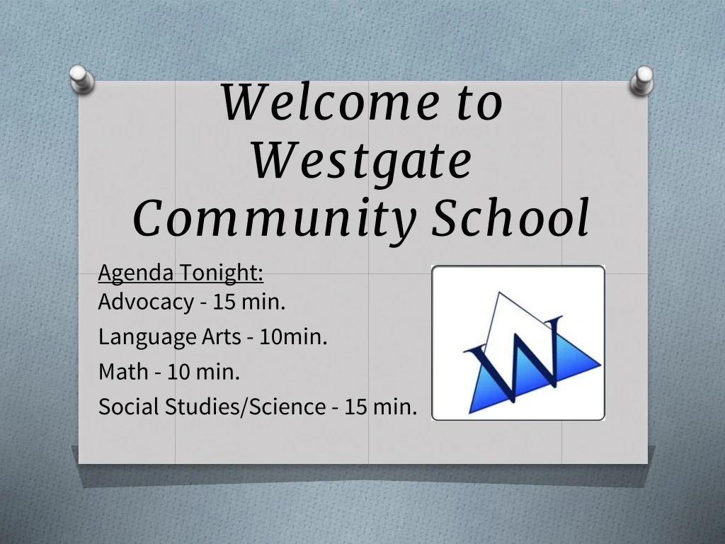 welcome to westgate community school