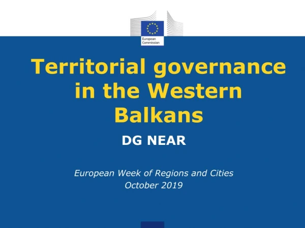 Territorial governance in the Western Balkans